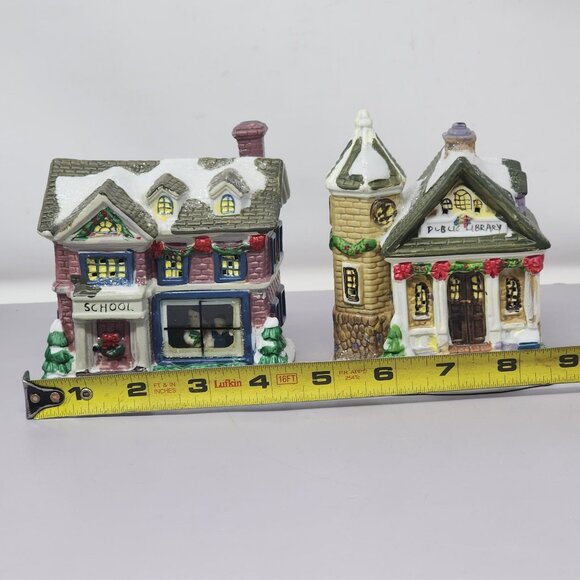 Vintage Wellington Square‎ Collection Ceramic Holiday Village Houses Christmas - Picture 9 of 11